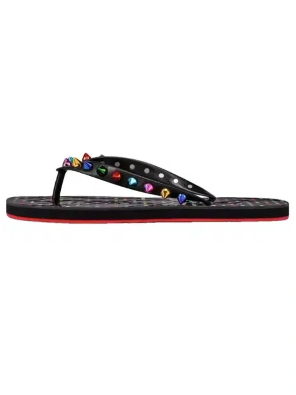 Christian Louboutin Loubi Flip Spikes Donna rubber/plastic jeweled flip-flops